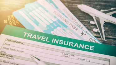Travel Insurance form at the top of Boarding pass.